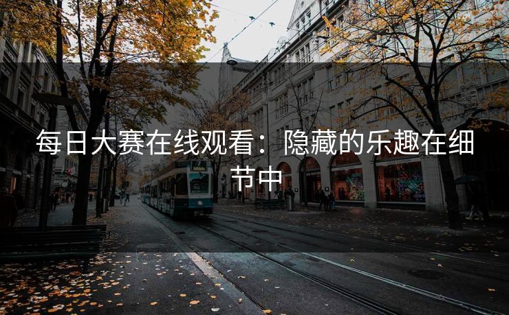 每日大赛在线观看：隐藏的乐趣在细节中